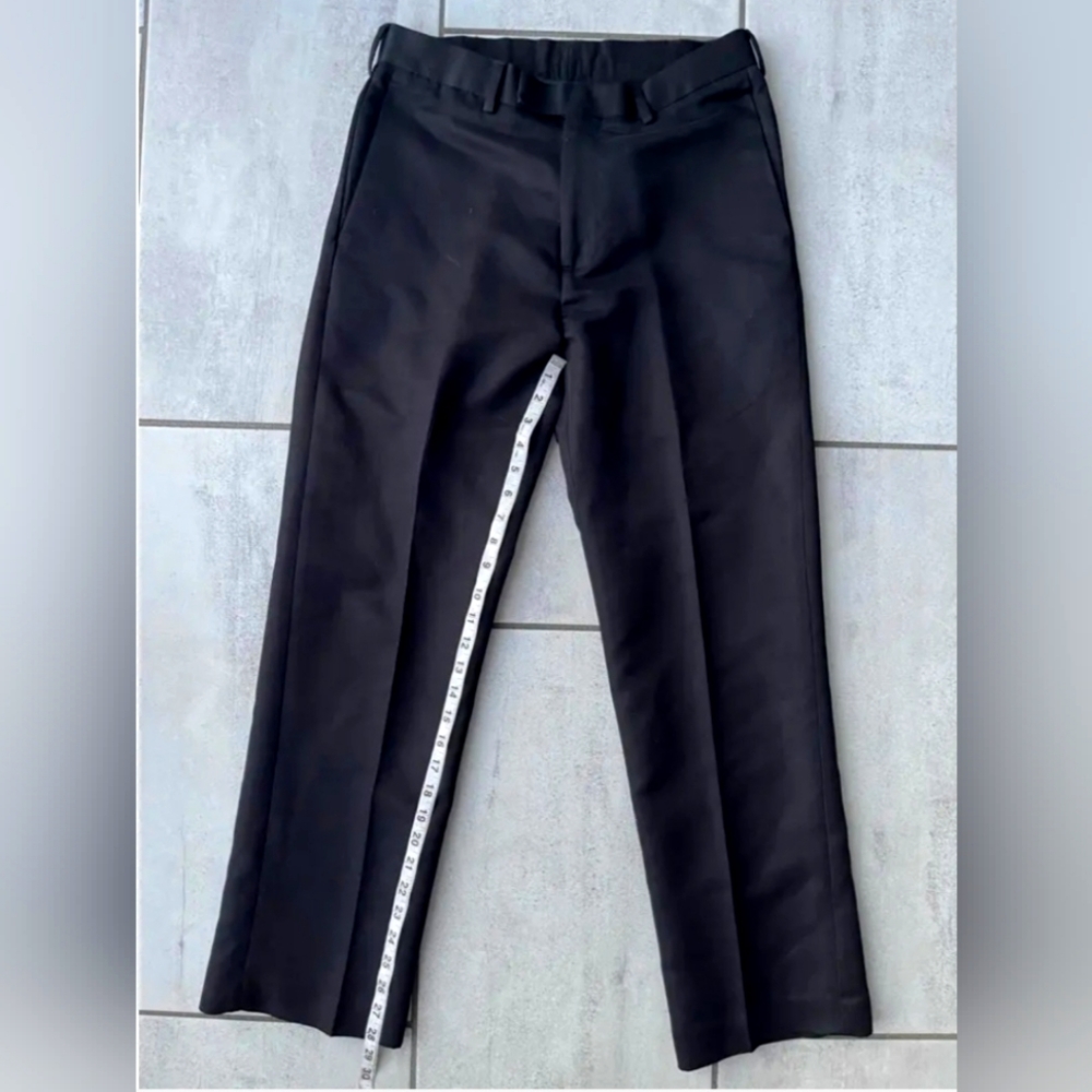 Perry Ellis Portfolio Mens Dress Pants Black Pockets Flat Front 30 X 30